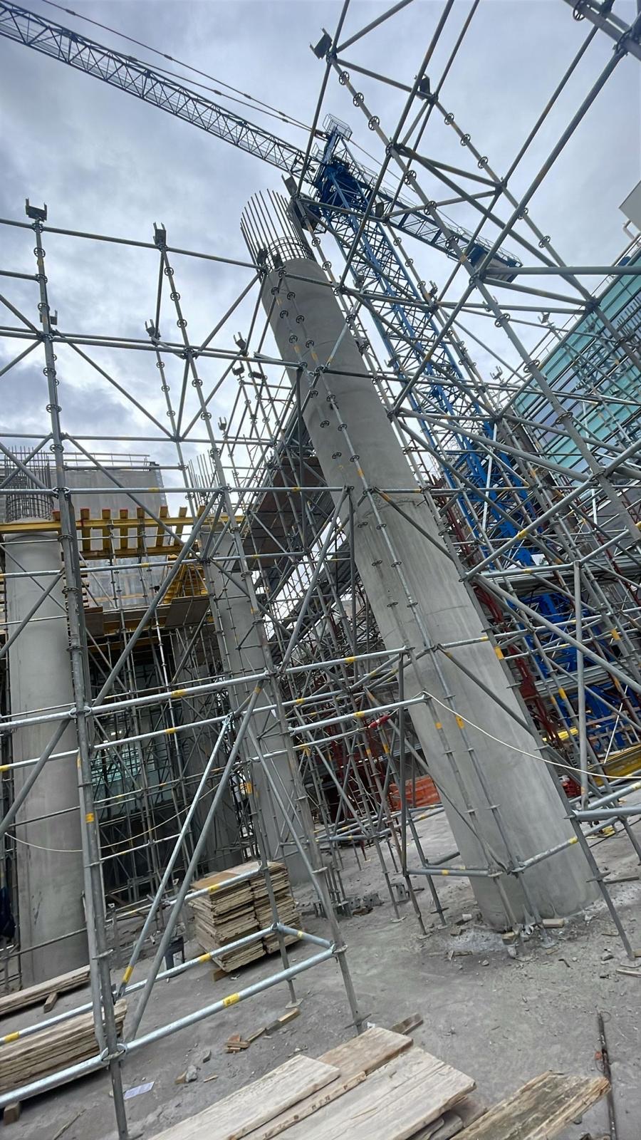 Ponteggio realizzato in un cantiere presso l’Università Federico II di Napoli